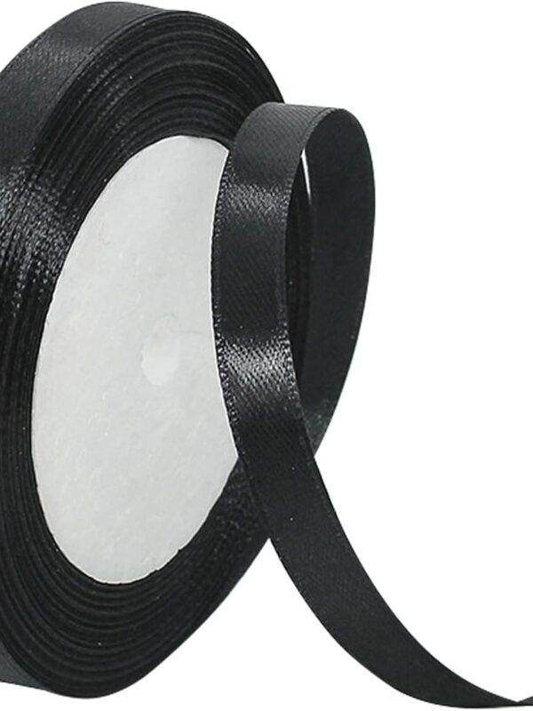 Black Silk Ribbon- 12mm