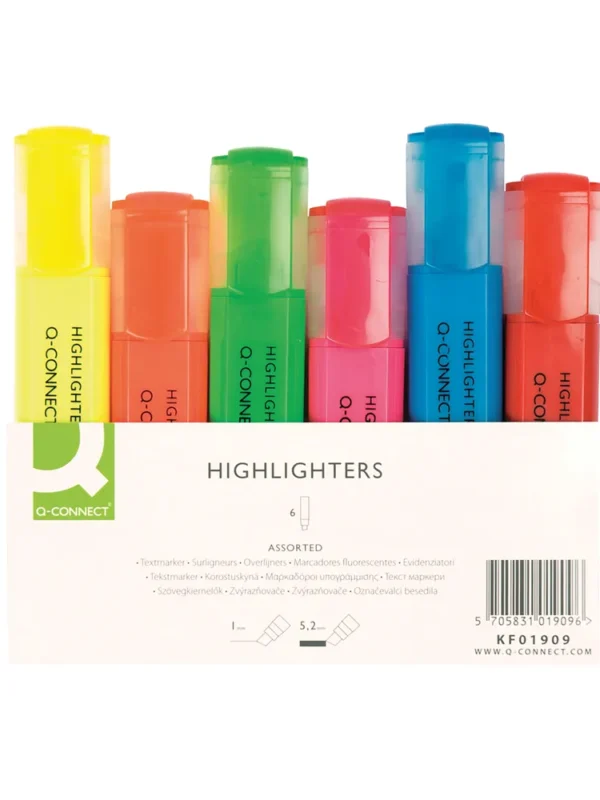 Q Connect Assorted Highlighter Pens (6) KF01909