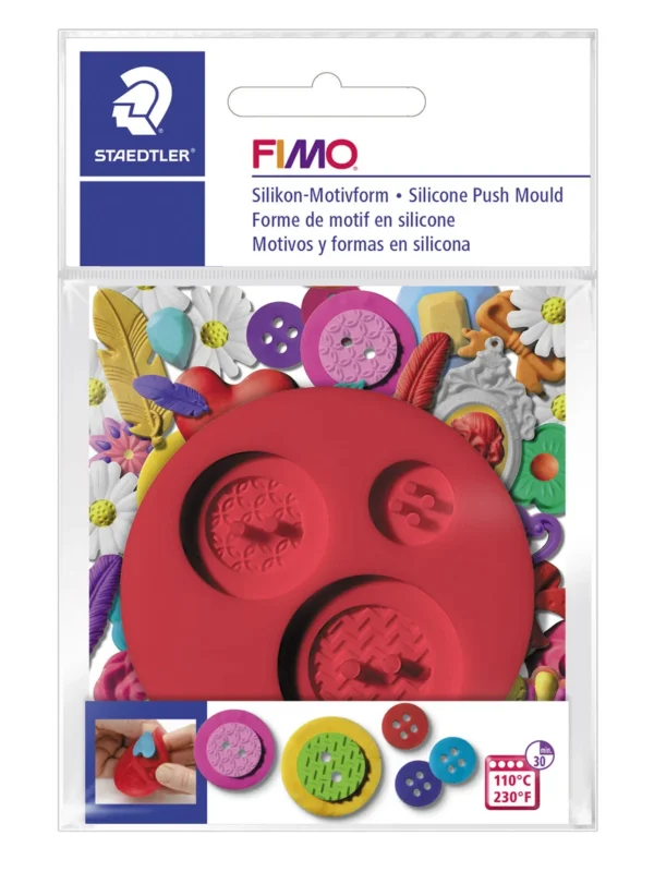Fimo Silicone Push Mould - Buttons