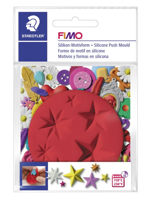 Fimo Silicone Push Mould - Stars