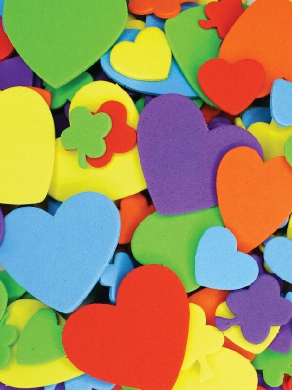 Foam Hearts & Flowers (150)