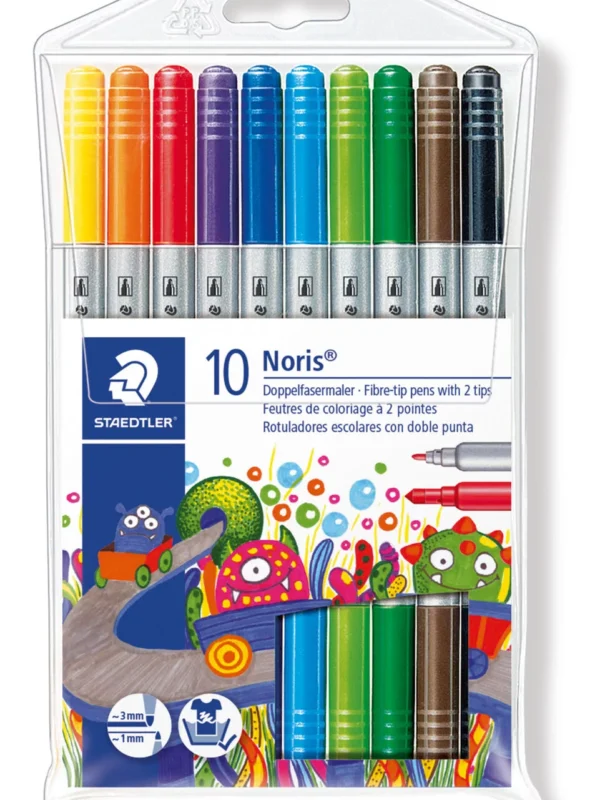 Staedtler Noris Double Ended Felt Tip Pens (10)