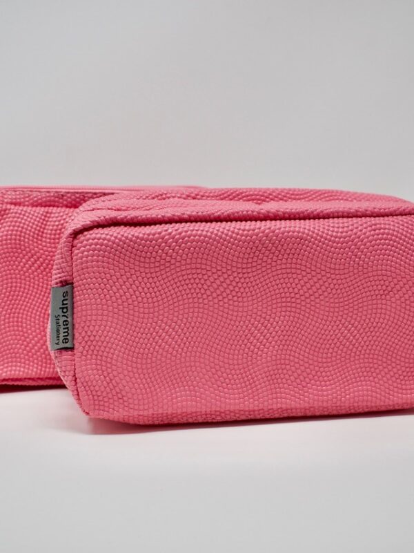 Supreme Pink Triple Zip Pencil Case