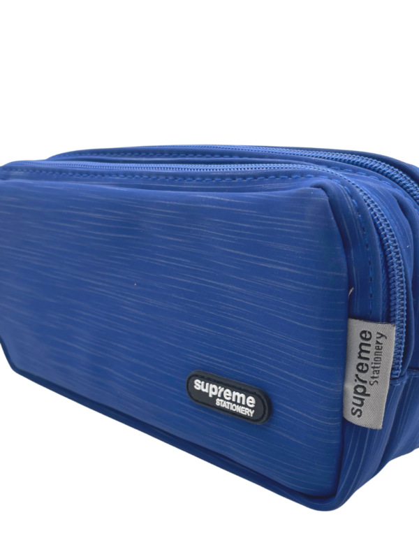 Supreme Royal Blue Triple Zip Pencil Case