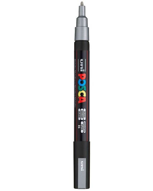 POSCA Fine Paint Marker Silver PC-3M