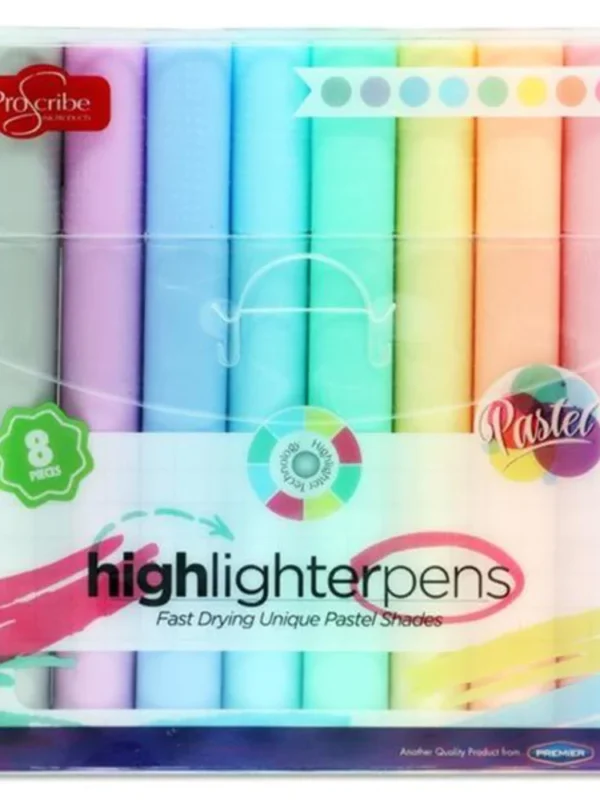 Proscribe Pastel Highlighter Pens (8)
