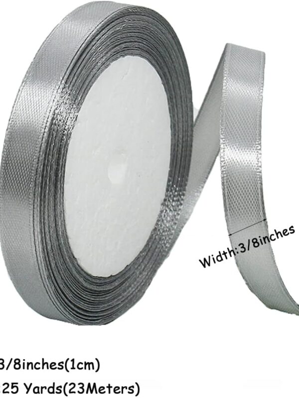 Silver Silk Ribbon- 6mm