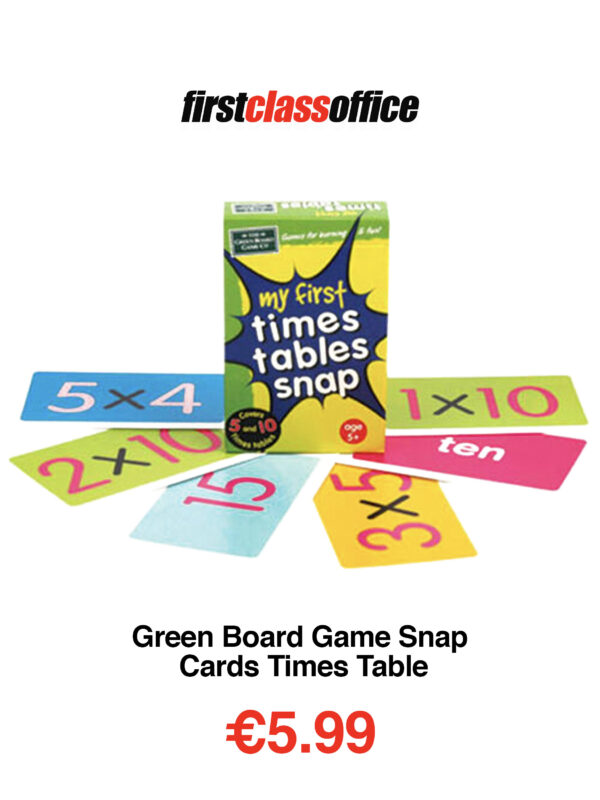 Green Board Game Snap Cards Times Table