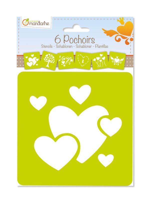 Avenue Mandarine Heart Stencils (6)