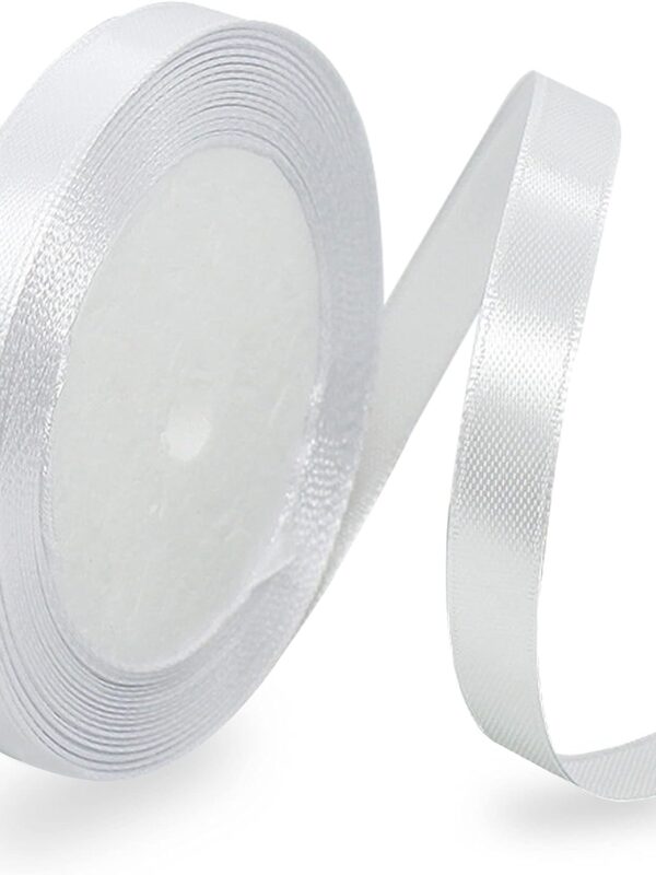 White Silk Ribbon- 12mm