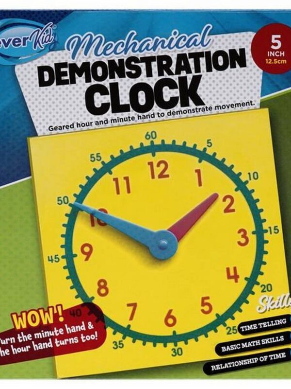 Clever Kidz 12.5cm Mechanical Demonstration Clock