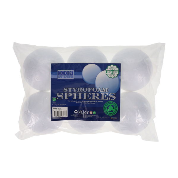 Icon Styrofoam Spheres 80mm (6)