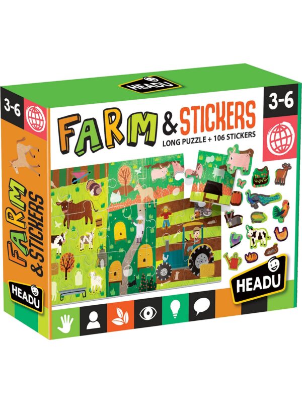 Farm and Stickers Puzzle- Headu