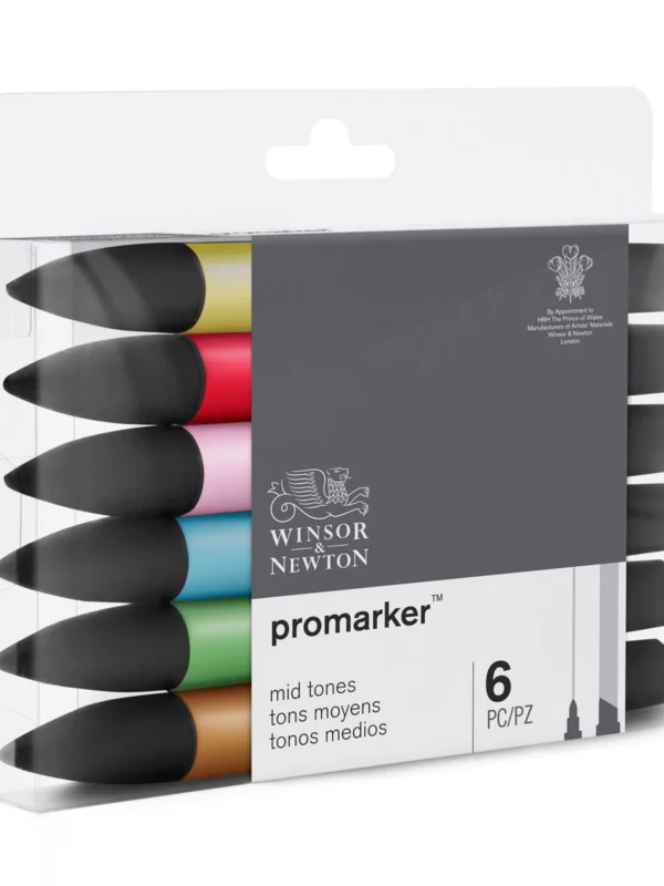 Winsor & Newton Promarkers Mid Tones (6)