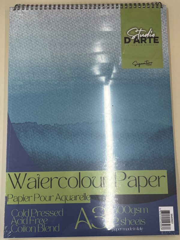 Studio D'Arte A3 Watercolour Sketchpad 12 Sheets