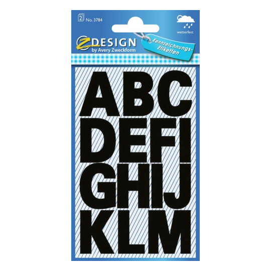 Avery Weatherproof A-Z Letters 25mm No. 3784
