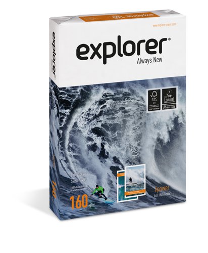 Explorer A4 160gsm White Card (250)