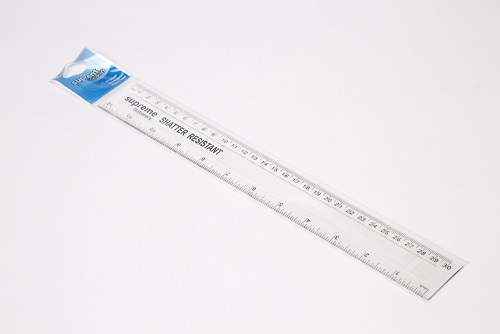 Supreme Shatter Resistant Clear Ruler 12"/30cm