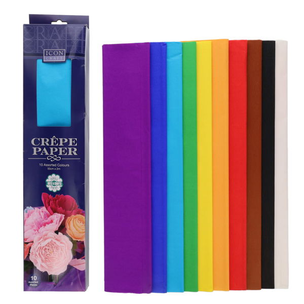 Icon Assorted Crepe Paper (10)