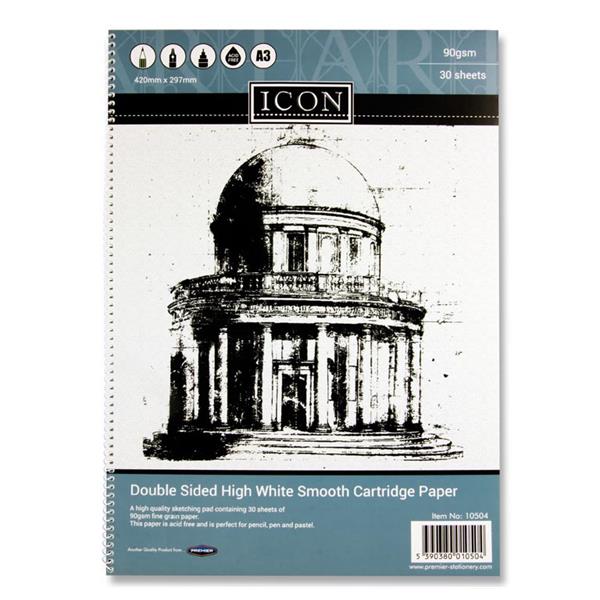 Icon A3 90gsm Sketch Pad - 30 sheets
