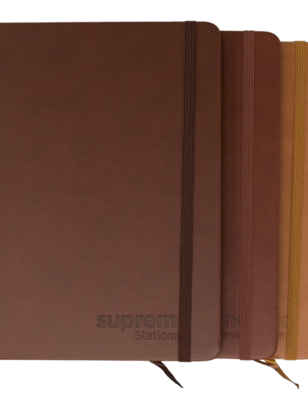 Supreme A5 Brown Notebook with Elastic Closure 160pg