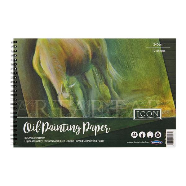 Icon A4 240gsm Oil Painting Paper - 12 sheets
