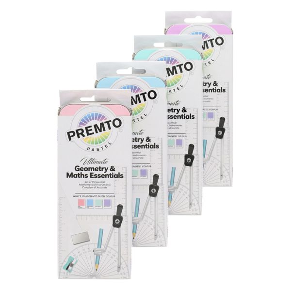 Premto 9 pce Maths Set - Assorted Colours