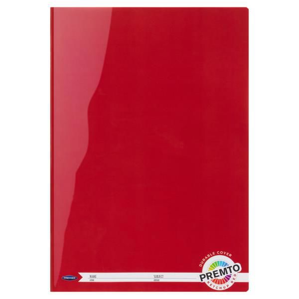 Premto 120pg A4 Durable Manuscript Copy- Ketchup Red