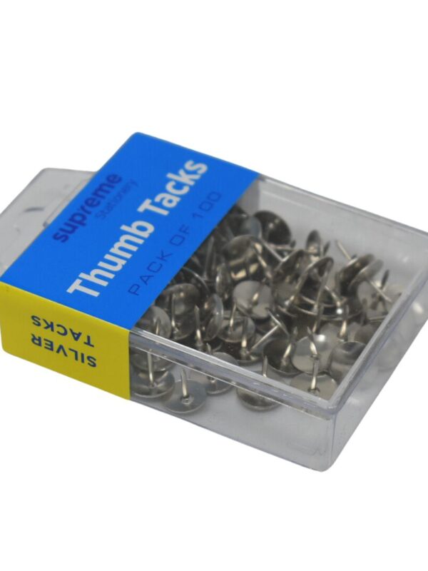 Supreme Thumb Tacks 100pc Silver