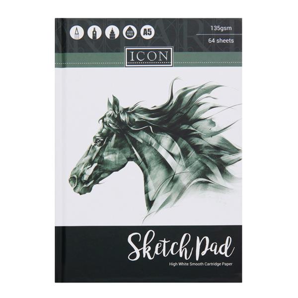 Icon A5 135gsm Sketch Hardcover Book - 64 sheets
