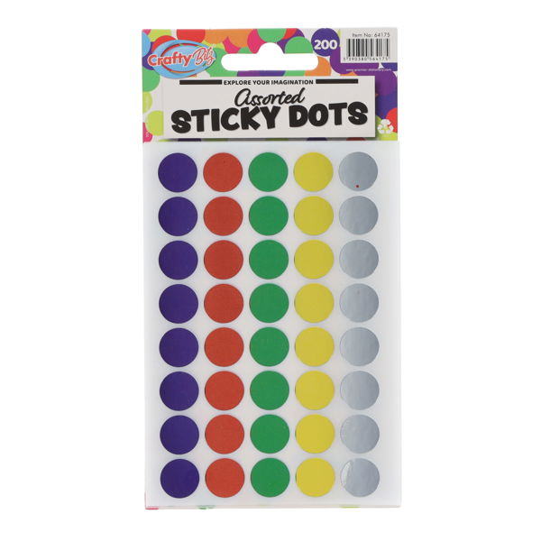 Crafty Bitz Assorted Sticky Dots (200)