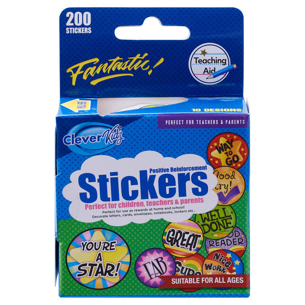 Clever Kidz Reward Stickers (200 on roll)