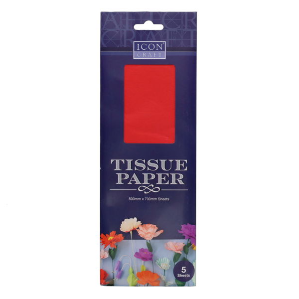 Icon Red Tissue Paper (5 sheets)