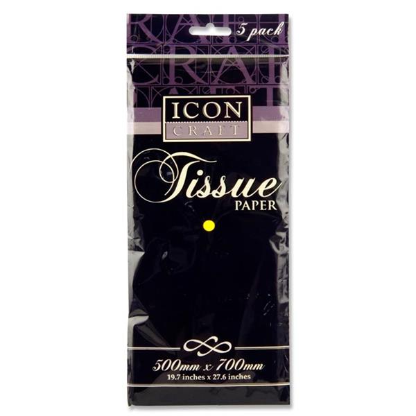 Icon Craft Tissue Paper Lemon Yellow 500mm x 700mm