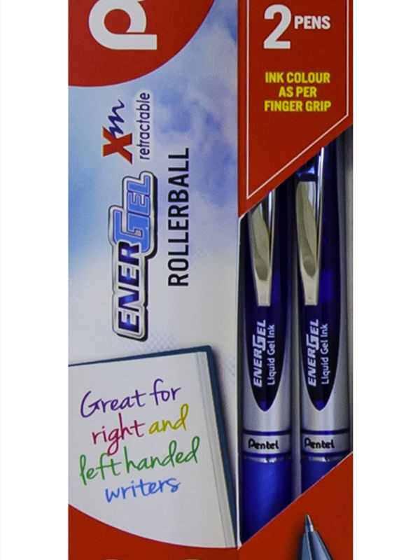 Pentel EnerGel 0.7mm Rollerball Gel Pens Blue- 2pk