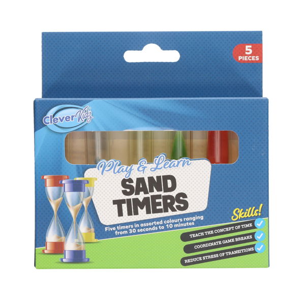 Clever Kidz Assorted Sand Timers (5)