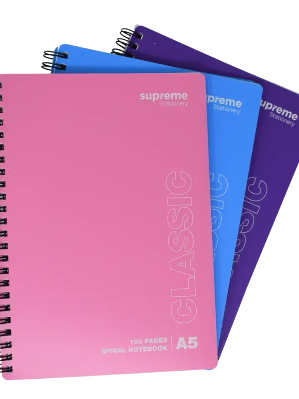 Supreme Spiral Classic A5 160pg Pastel Notebook