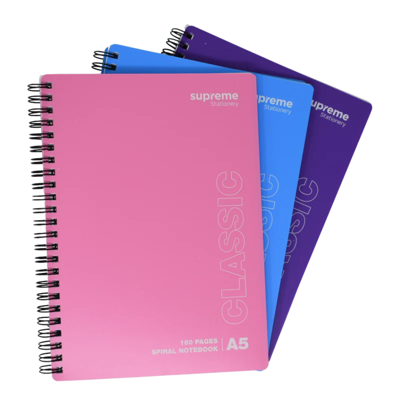 Supreme Spiral Classic A5 160pg Pastel Notebook