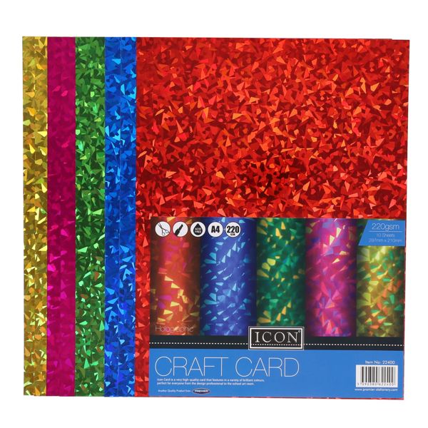 Icon Craft 220gsm Holographic Card A4 (10)
