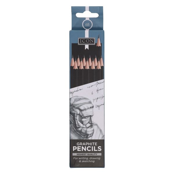Icon Graphite Pencils (12)- 6B