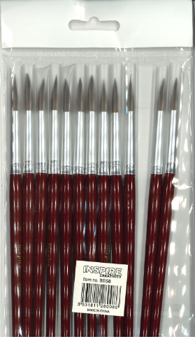 Inspire Squirrel Paint Brush Round Size 6 (12)