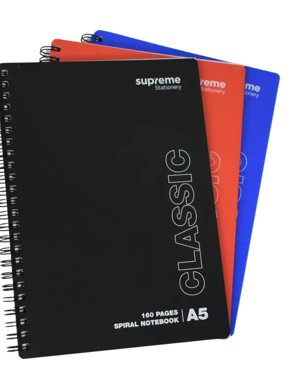 Supreme Spiral Classic A5 Notebook 160pg
