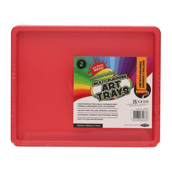 World Of Colour- Multi Purpose Art Trays (2)
