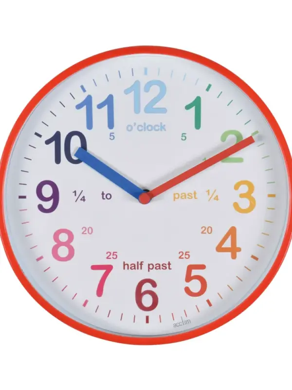 Acctim Wickford Time Teaching Clock - Red