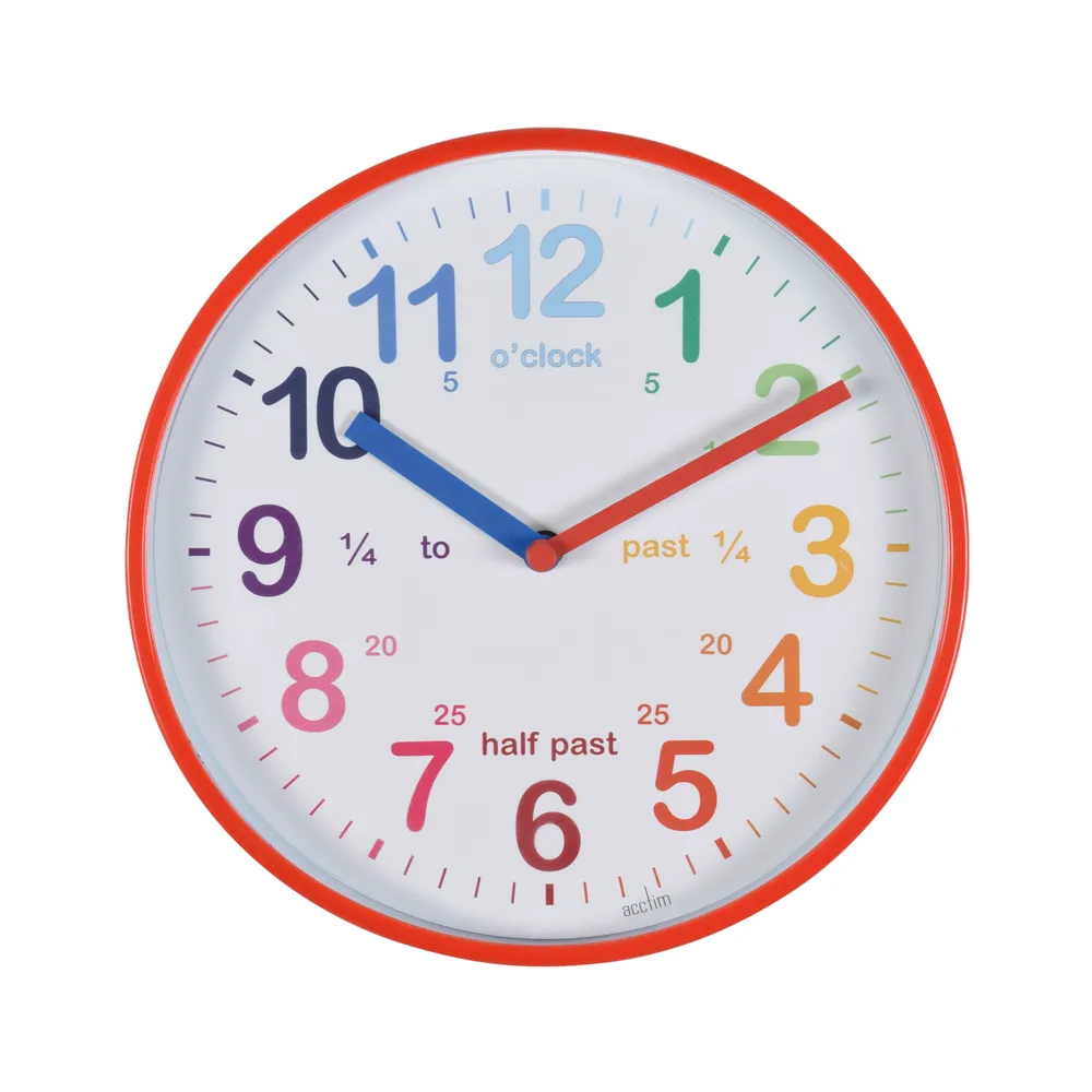 Acctim Wickford Time Teaching Clock - Red