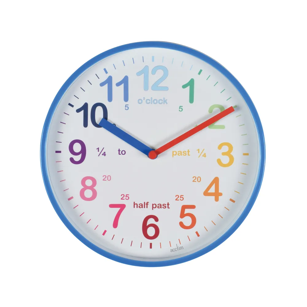 Acctim Wickford Time Teaching Clock - Blue