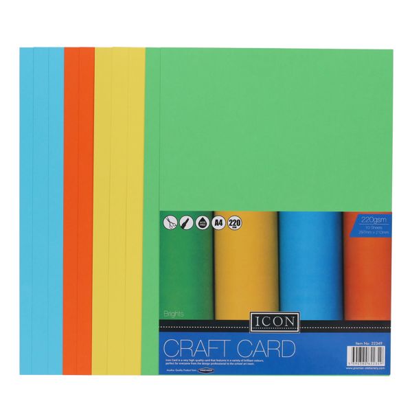 Icon Craft 220gsm Card Asstd Brights (220gsm)