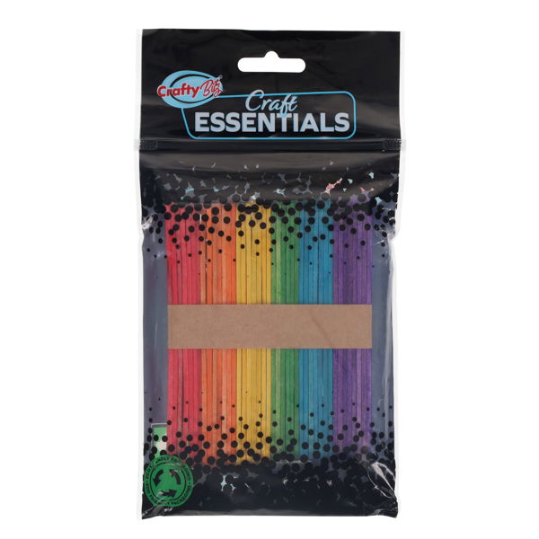 Crafty Bitz Lollipop Sticks Coloured (42)