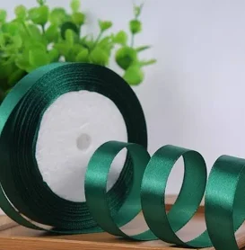 Dark Green Silk Ribbon- 6mm