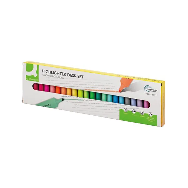 Q-Connect Highlighter Pens Deskset Assorted (23) KF17782